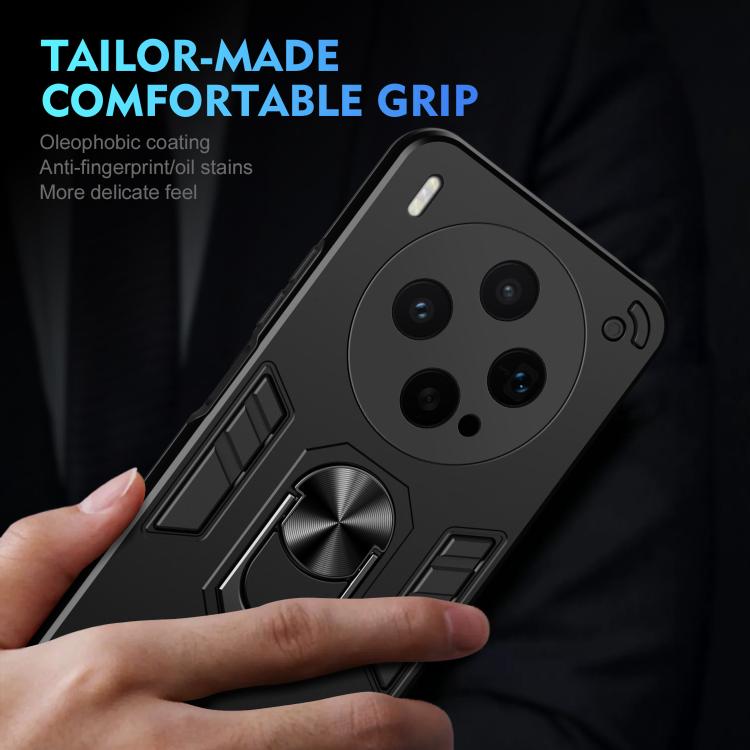 For vivo X300s Shockproof Metal Ring Holder Phone Case