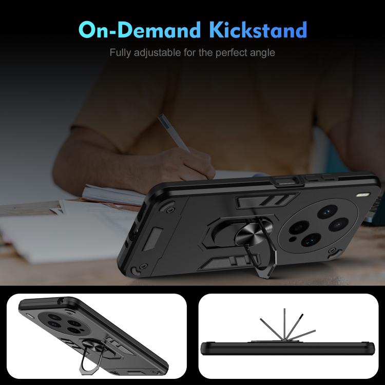 For vivo X300s Shockproof Metal Ring Holder Phone Case