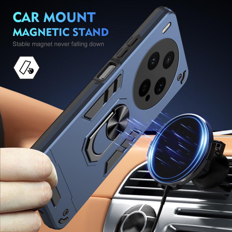 For vivo X300s Shockproof Metal Ring Holder Phone Case