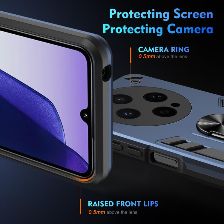 For vivo X300s Shockproof Metal Ring Holder Phone Case