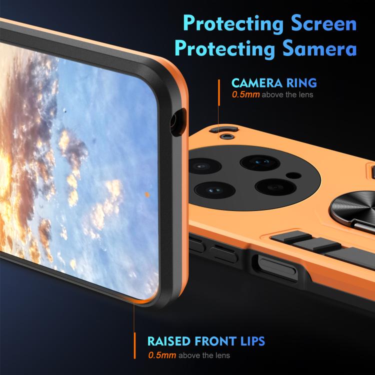 For vivo X300s Shockproof Metal Ring Holder Phone Case