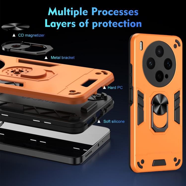 For vivo X300s Shockproof Metal Ring Holder Phone Case