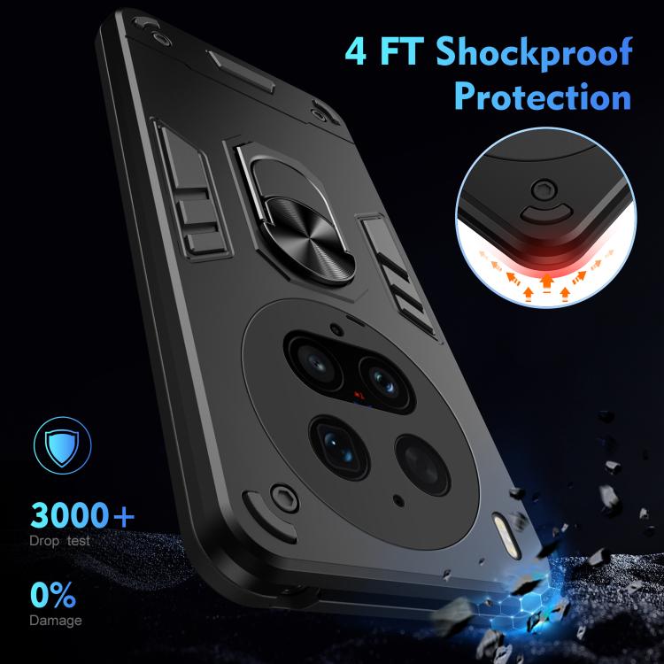 For vivo X300 Ultra Shockproof Metal Ring Holder Phone Case