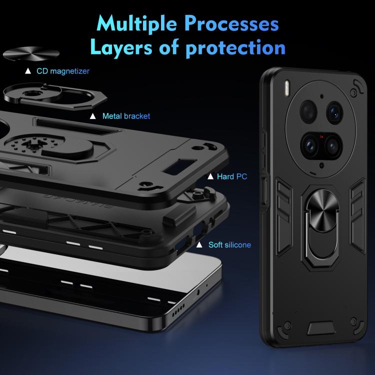 For vivo X300 Ultra Shockproof Metal Ring Holder Phone Case