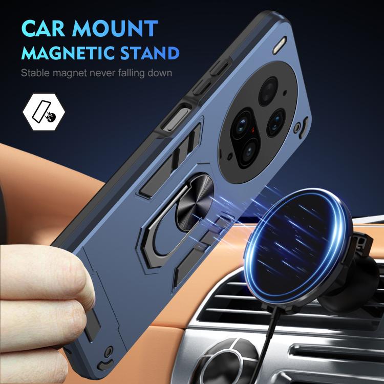 For vivo X300 Ultra Shockproof Metal Ring Holder Phone Case