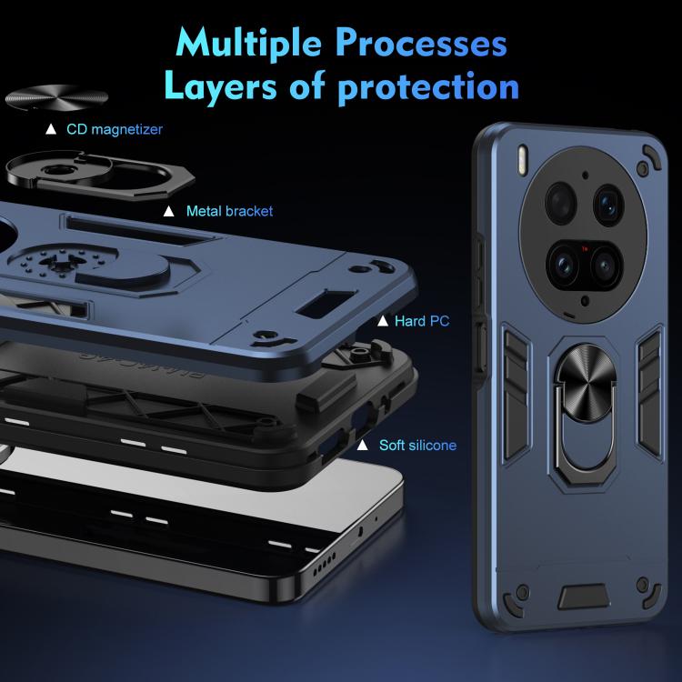 For vivo X300 Ultra Shockproof Metal Ring Holder Phone Case