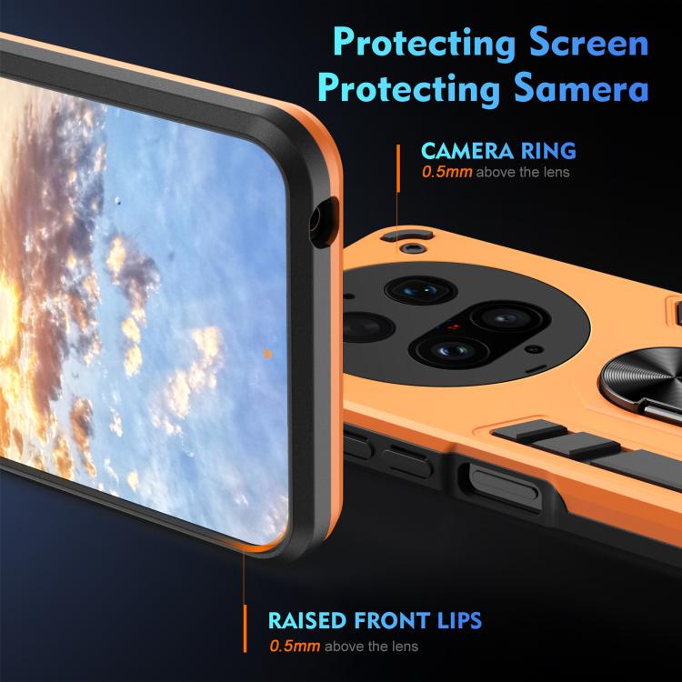 For vivo X300 Ultra Shockproof Metal Ring Holder Phone Case