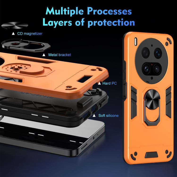 For vivo X300 Ultra Shockproof Metal Ring Holder Phone Case