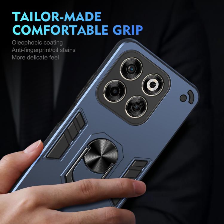 For ZTE Axon 70 4G Shockproof Metal Ring Holder Phone Case