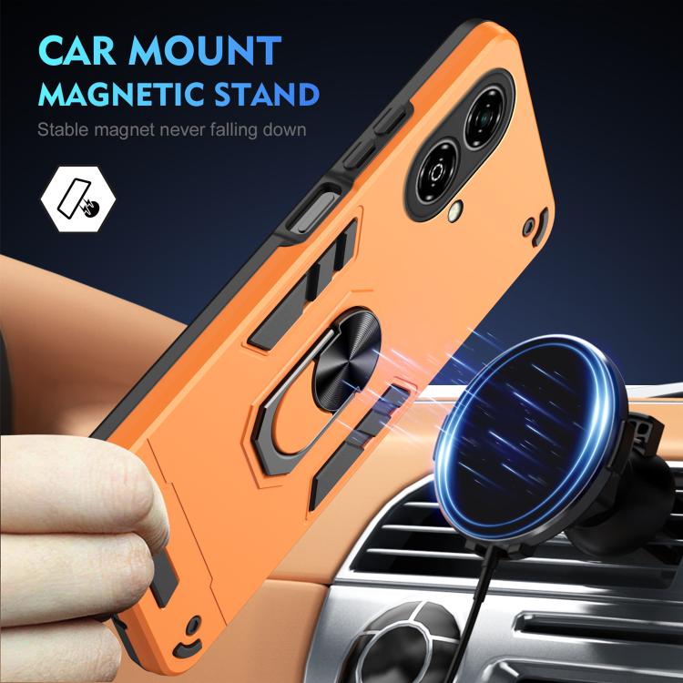 For ZTE Blade A35e 4G Shockproof Metal Ring Holder Phone Case