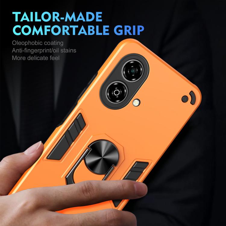 For ZTE Blade A35e 4G Shockproof Metal Ring Holder Phone Case