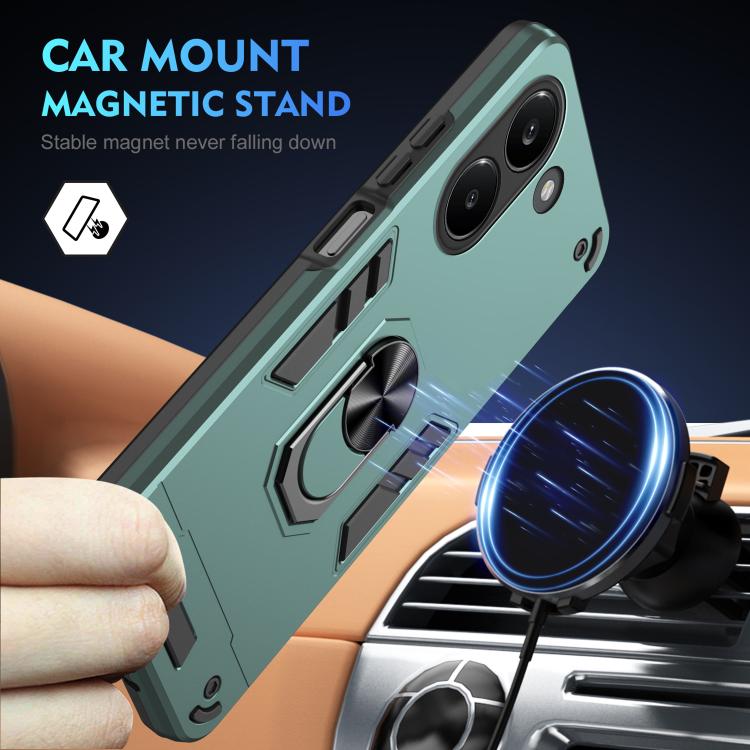 For Redmi Turbo 5 5G / Poco X8 Pro 5G Shockproof Metal Ring Holder Phone Case