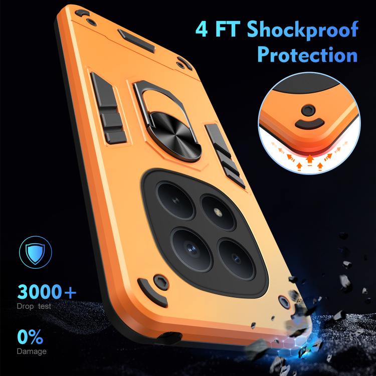 For Redmi Note 15 Pro 4G Global 163.2mm Shockproof Metal Ring Holder Phone Case