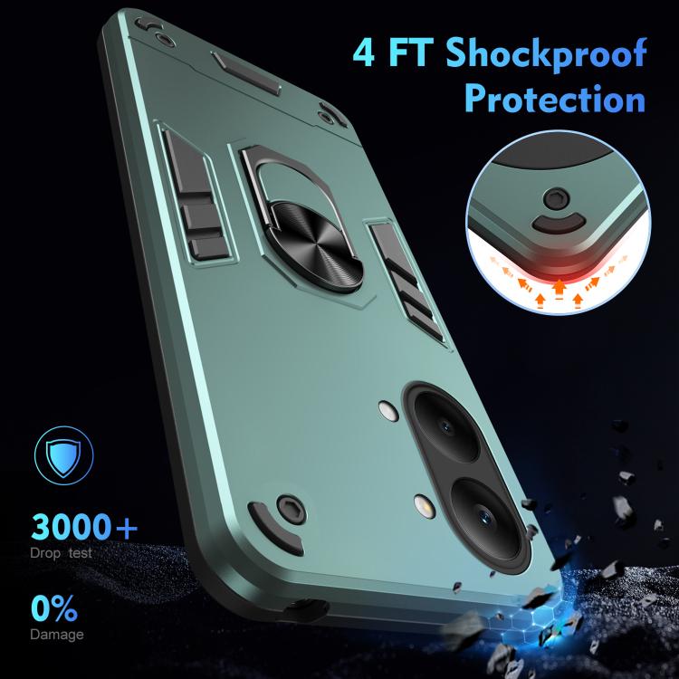 For Redmi Turbo 5 Max / Poco X8 Pro Max Shockproof Metal Ring Holder Phone Case