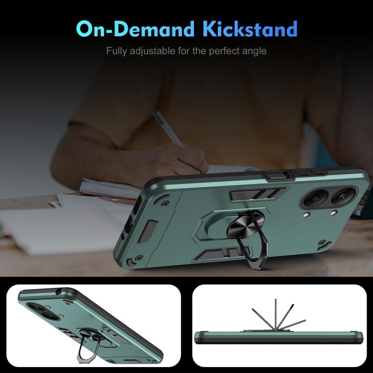 For Redmi Turbo 5 Max / Poco X8 Pro Max Shockproof Metal Ring Holder Phone Case