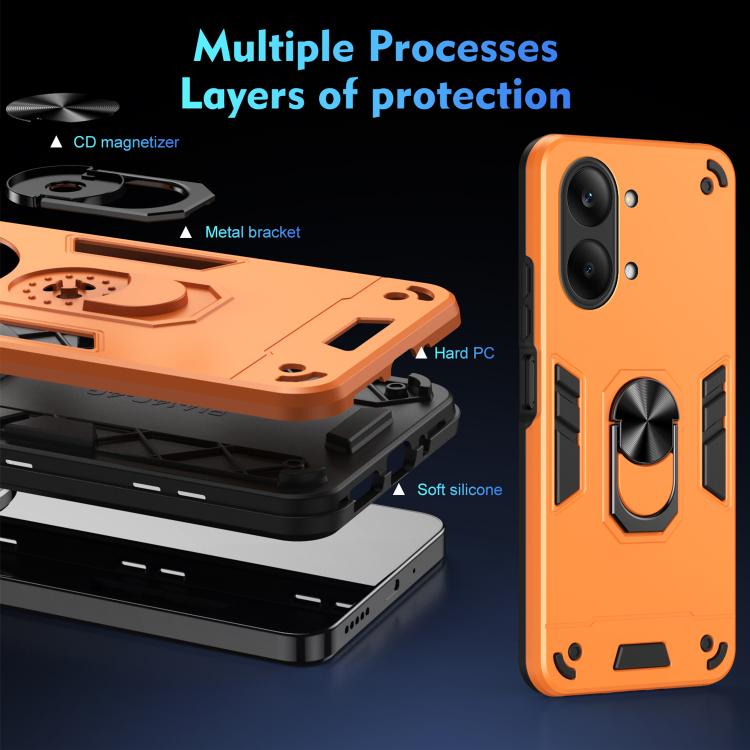 For Redmi Turbo 5 Max / Poco X8 Pro Max Shockproof Metal Ring Holder Phone Case