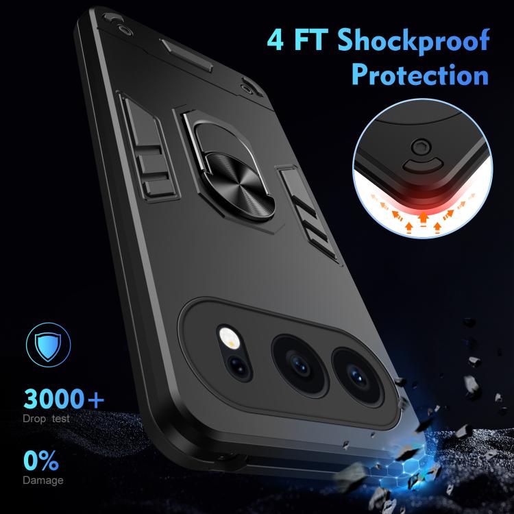 For Honor 500 Global 155.8mm Shockproof Metal Ring Holder Phone Case