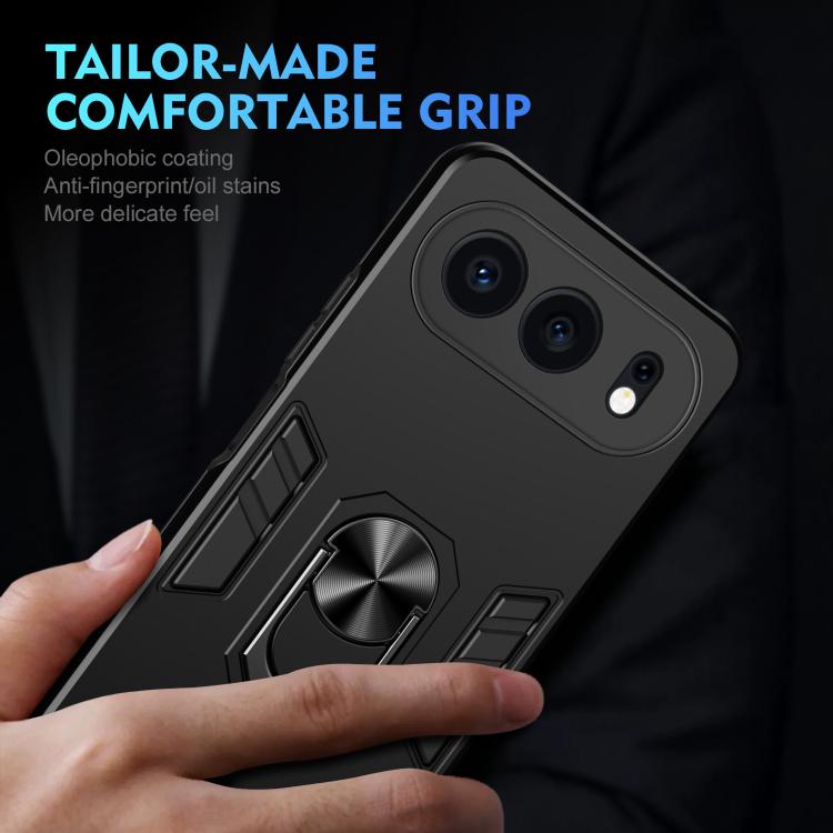 For Honor 500 Global 155.8mm Shockproof Metal Ring Holder Phone Case
