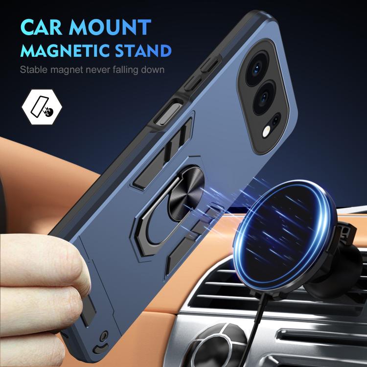 For Honor 500 Global 155.8mm Shockproof Metal Ring Holder Phone Case