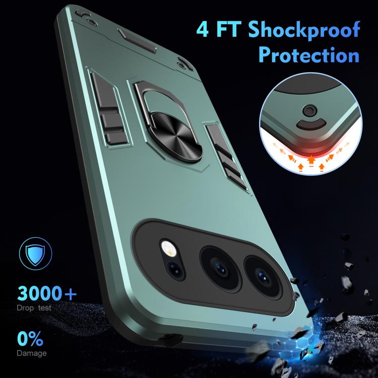 For Honor 500 Global 155.8mm Shockproof Metal Ring Holder Phone Case