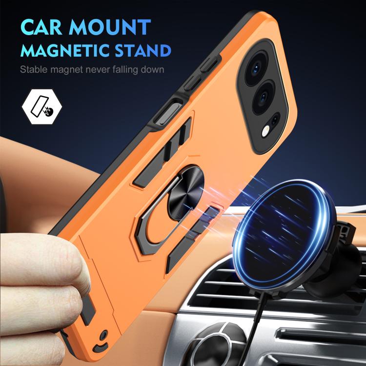 For Honor 500 Global 155.8mm Shockproof Metal Ring Holder Phone Case
