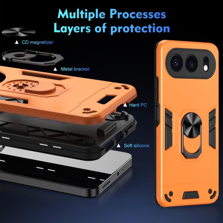 For Honor 500 Global 155.8mm Shockproof Metal Ring Holder Phone Case