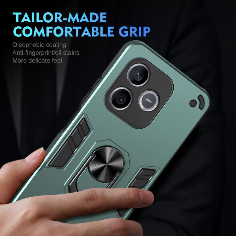 For Honor 600 Lite Global Shockproof Metal Ring Holder Phone Case