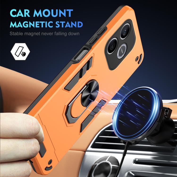 For Honor 600 Lite Global Shockproof Metal Ring Holder Phone Case