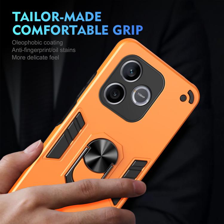 For Honor 600 Lite Global Shockproof Metal Ring Holder Phone Case