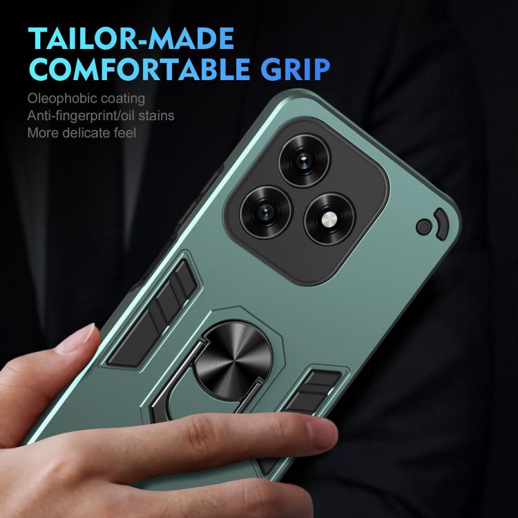 For Honor X5c Plus / X5c 4G Shockproof Metal Ring Holder Phone Case