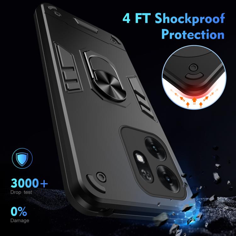 For Honor X6d Shockproof Metal Ring Holder Phone Case
