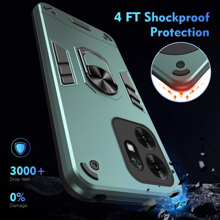 For Honor X6d Shockproof Metal Ring Holder Phone Case