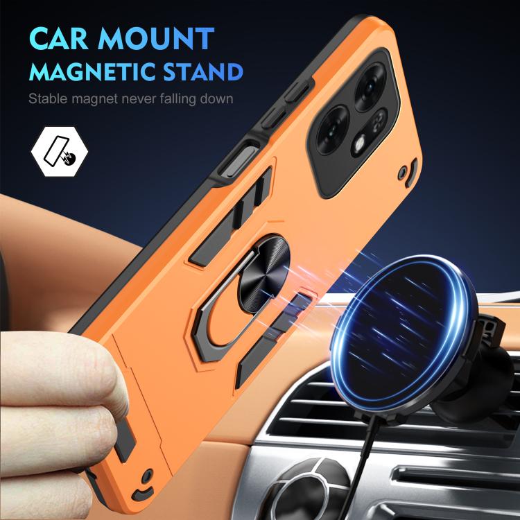 For Honor X6d Shockproof Metal Ring Holder Phone Case