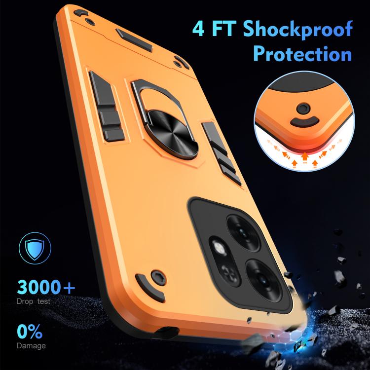 For Honor X6d Shockproof Metal Ring Holder Phone Case
