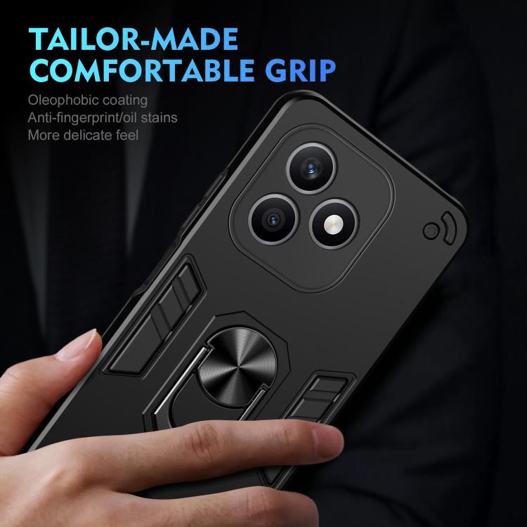 For Honor X8d 4G Shockproof Metal Ring Holder Phone Case