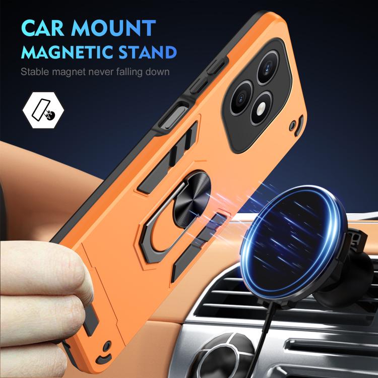 For Honor X8d 4G Shockproof Metal Ring Holder Phone Case