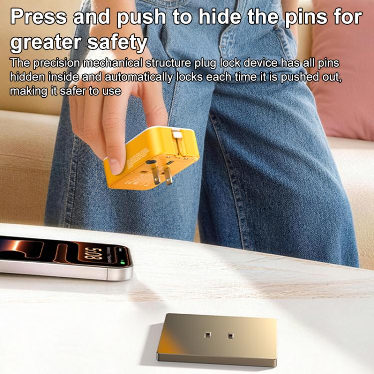 MOMAX UA32 1-World Pocket 25W 4-Port Ultra-thin GaN Universal Travel Adapter, Plug:UK Plug
