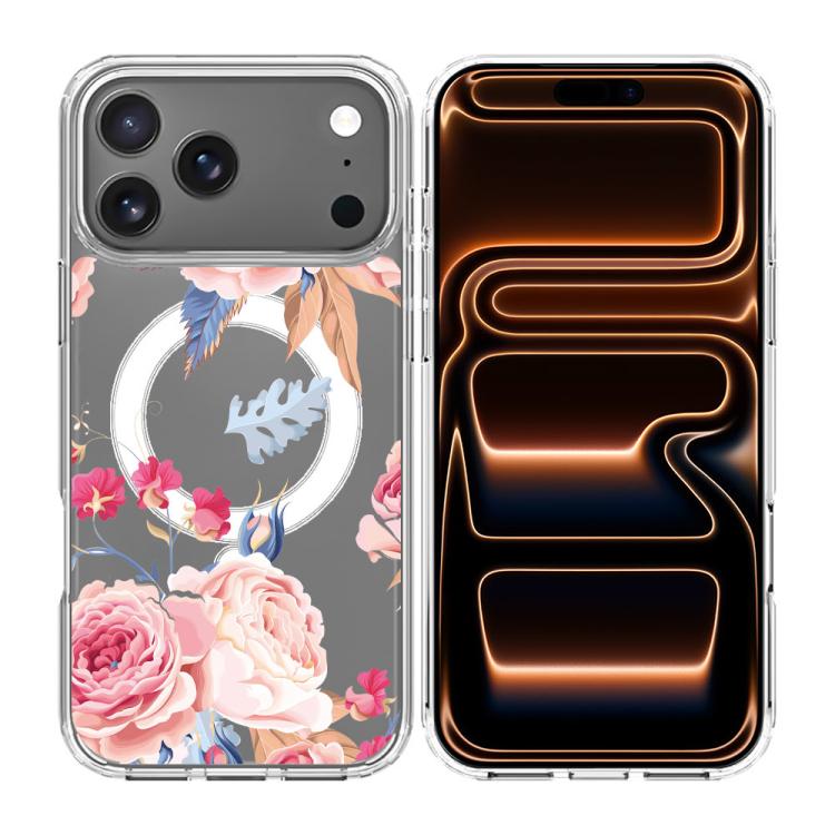 For iPhone 17 Pro Pattern Printing TPU + PC Magnetic Shockproof Phone Case