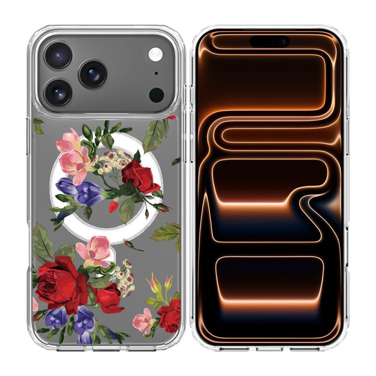 For iPhone 17 Pro Pattern Printing TPU + PC Magnetic Shockproof Phone Case