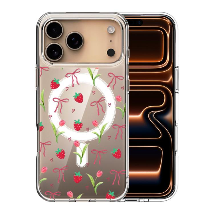 For iPhone 17 Pro Pattern Printing TPU + PC Magnetic Shockproof Phone Case