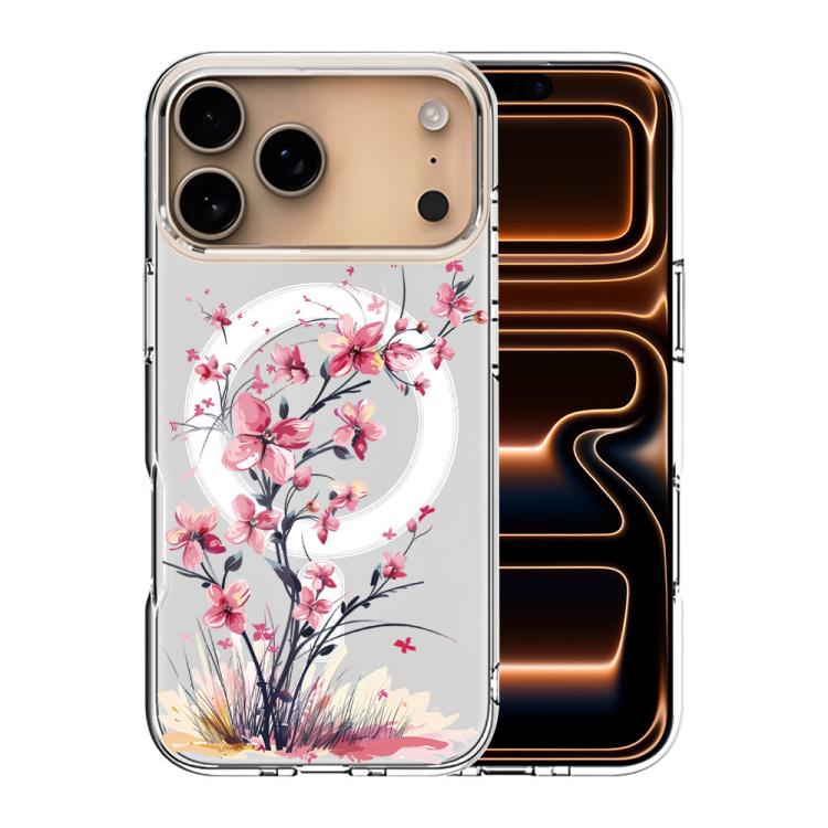 For iPhone 17 Pro Pattern Printing TPU + PC Magnetic Shockproof Phone Case