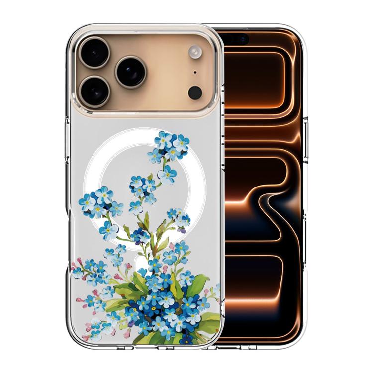For iPhone 17 Pro Pattern Printing TPU + PC Magnetic Shockproof Phone Case