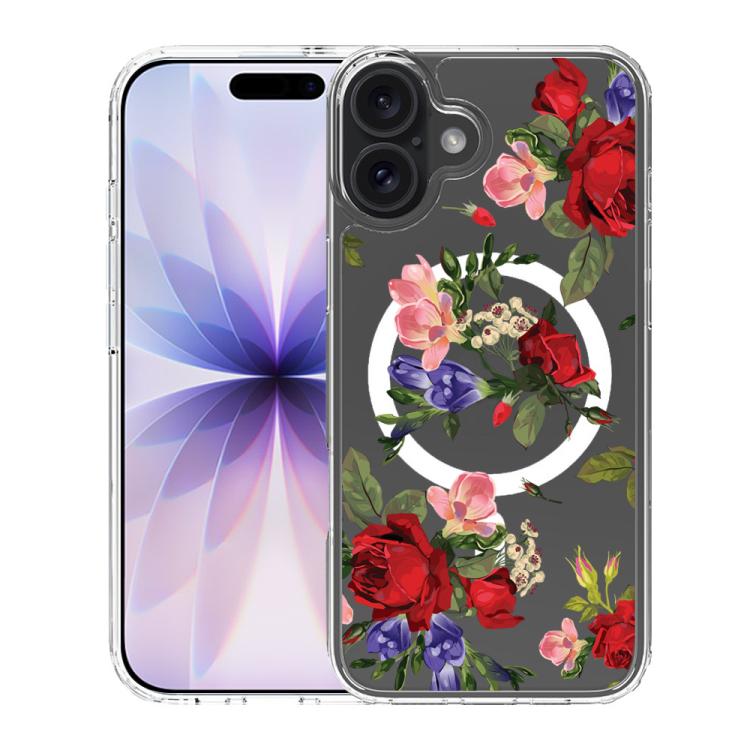 For iPhone 17 Pattern Printing TPU + PC Magnetic Shockproof Phone Case