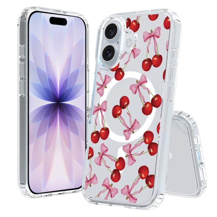 For iPhone 17 Pattern Printing TPU + PC Magnetic Shockproof Phone Case