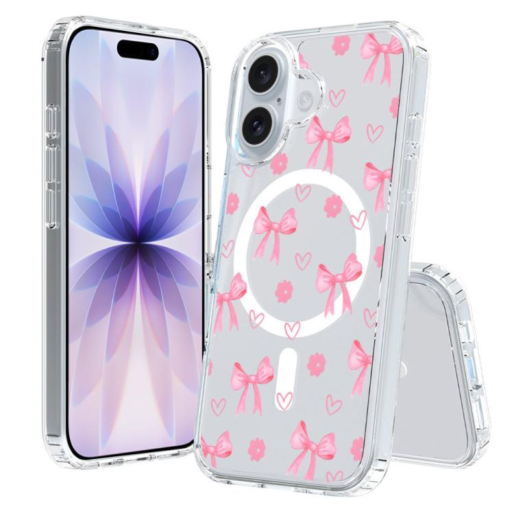 For iPhone 17 Pattern Printing TPU + PC Magnetic Shockproof Phone Case