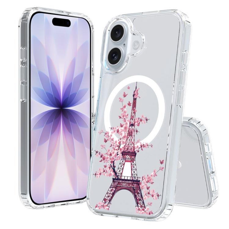 For iPhone 17 Pattern Printing TPU + PC Magnetic Shockproof Phone Case