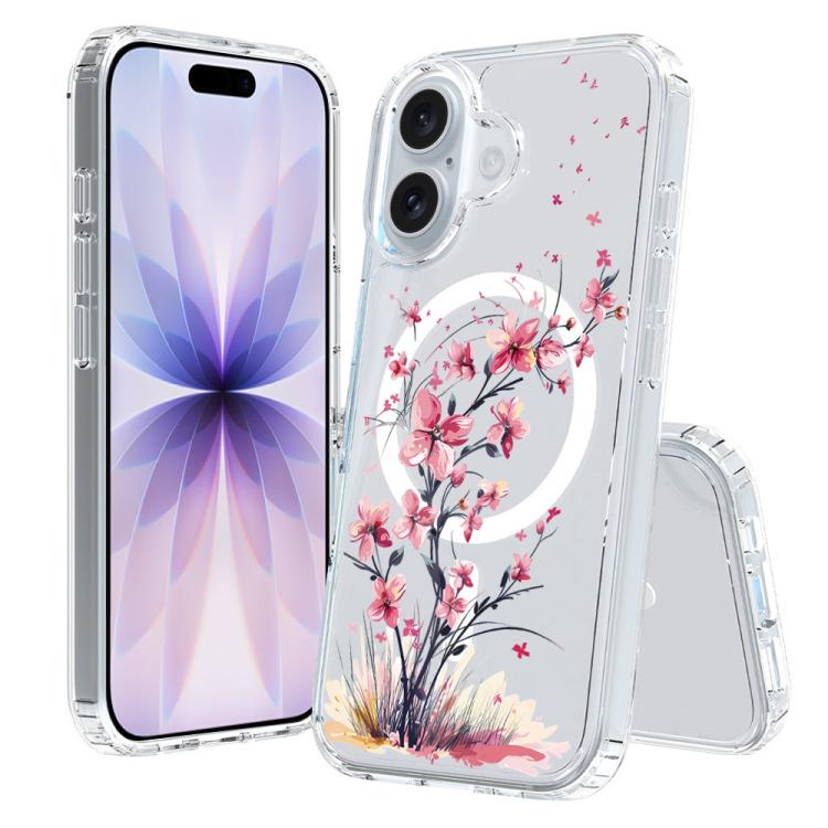 For iPhone 17 Pattern Printing TPU + PC Magnetic Shockproof Phone Case
