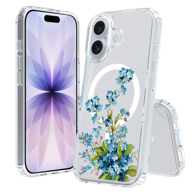 For iPhone 17 Pattern Printing TPU + PC Magnetic Shockproof Phone Case