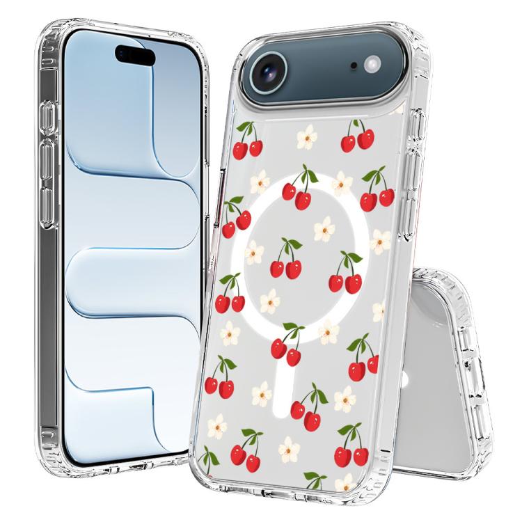 For iPhone Air Pattern Printing TPU + PC Magnetic Shockproof Phone Case