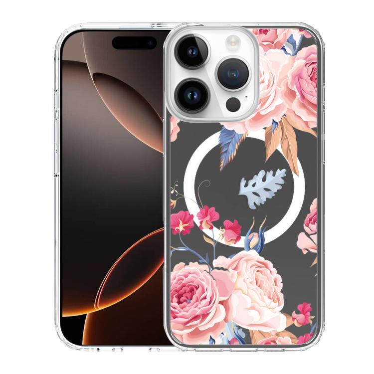 For iPhone 16 Pro Max Pattern Printing TPU + PC Magnetic Shockproof Phone Case